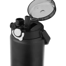 Nertz Lifestyle Black Single Stainless Steel Solid Double Wall Vacuum Water Bottle image 3