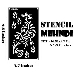 VOORKOMS Set Of 3 Mehndi Design Stencil Stickers image 5