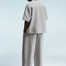 Bershka Men Mid-Rise Polyester Regular Trousers image 4
