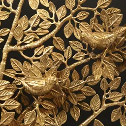 Exotic India Gold Toned Tree of Life Brass Curio Showpiece-image-51