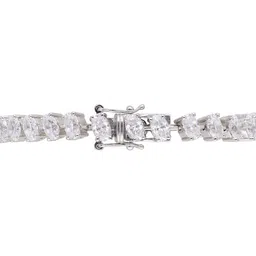 Crash.Club By CKC Silver Rhodium-Plated Stones Studded Circular Wraparound Bracelet image 4