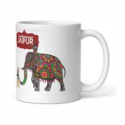 Mr UVD White & Brown Animal Printed Ceramic Matte Mug 350 ml image 3