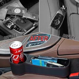 abjd Side Seat Car Pocket Organizer With 2USB Port & Scoket For Nexon EV-Tata-2020 Car Side Seat Catcher image 4