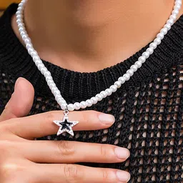 StyleCast x Revolte Silver-Plated Artificial Beaded Minimal Necklace image 3