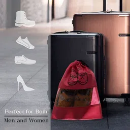 Aura Maroon Set of 6 Regular Shoes Organiser Organisers image 2