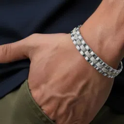 RKB Sales Stainless Steel Silver-Plated Cuff Bracelet-picture-10