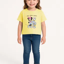 YK Disney Girls Minnie Mouse & Daisy Duck Printed Pure Cotton T-shirt-image-48