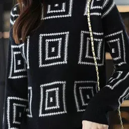 StyleCast Women Printed Cashmere Pullover-image-3