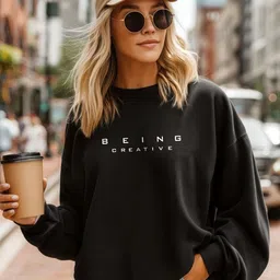 AUSK Women Printed Round Neck Sweatshirt-image-52