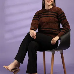 Mast & Harbour Women Striped Woollen Pullover-picture-15