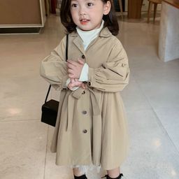 StyleCast x Revolte Girls Pure Cotton Mandarin Collar Trench Coat-picture-7