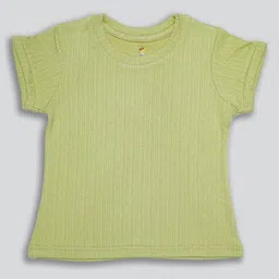 kidoz Girls Self Design Round Neck Cotton Slim Fit T-shirt-image-57