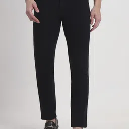 JADE BLUE Men Slim Fit Mid-Rise Cotton Trousers-picture-38
