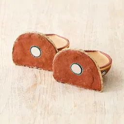 Home Centre Utsav Pink & Green 2 Pieces Embellished Clay Diyas image 2