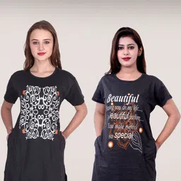 YOZZ BY Women 2 Printed Pockets 1 T-shirt-picture-15