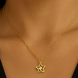 Tipsy closet Gold-Plated Star Shaped Pendant With Chain image 1