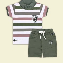 Wish Karo Boys Striped T-shirt with Shorts-picture-24