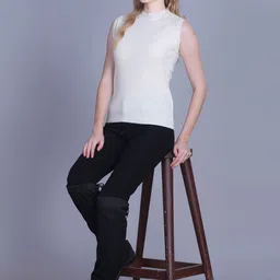 The Roadster Lifestyle Co Sleeveless High Neck Pullover-picture-38