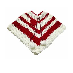 Cute Collection Kids-Girls Multi Wool Poncho Sweaters image 1