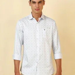 Allen Solly Men Ethnic Motifs Printed Spread Collar Pure Cotton Casual Shirt-image-4