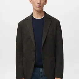 MANGO MAN Notched Lapel Single-Breasted Blazer-picture-37