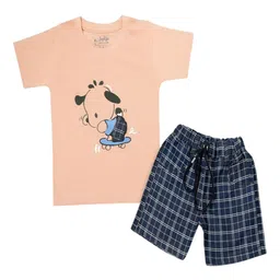 Joy Kids Baby Boy Suit Set Cotton Top & Denim Pants-image-59