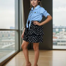 BAESD Polka Dot Crepe A-Line Dress image 4