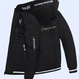 oximworld Men Textured, Graphic Print Casual Jacket-picture-10