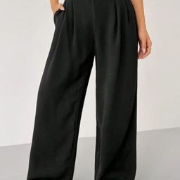 next one Women Loose Fit Black Viscose Rayon Trousers-picture-18