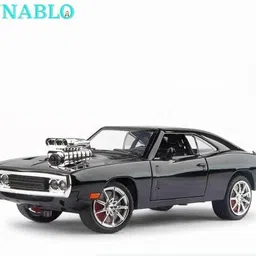 funablo 1:24 Big Fast and Furious CAR Dodge Charger Diecast Model Metal Pull-Back Car image 1