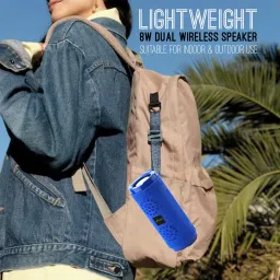 pTron Quinto Evo 8W Portable Bluetooth Speaker (Water Resistant, 12 Hours Playtime, Blue) image 3