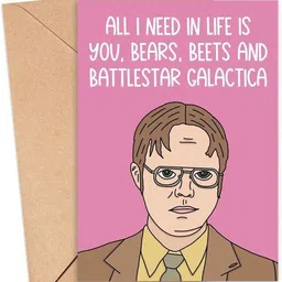 craft maniacs OFFICE SITCOM A5 LAMINATED GREETING CARD Greeting Card-picture-12