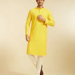 diwas by manyavar Men Viscose Rayon Kurta Pyjama Set-picture-14