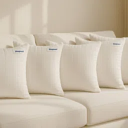 sleepwell back cushion Polyester Fibre, Microfibre Solid Cushion Pack of 5 image 4