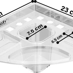 gloxy Corner Double Soap Dish & Toothbrush Holder | Unbreakable Wall Mount 9 inch 1 Bar Towel Rod image 3