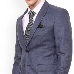 louis philippe Men Self Design Single Breasted Casual Blazer image 3