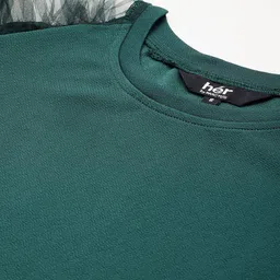 her by invictus Raglan Sleeves Semi-sheer Top image 3