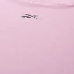 Reebok Women Pink Solid Core W Poly Training T-Shirt image 2