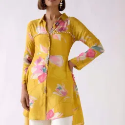 Basanti Kapde aur Koffee Mustard Tunic Shirt-picture-18