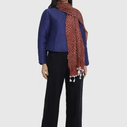 Fabindia Brown Printed Stole image 3