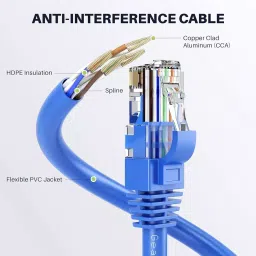 LOTA Cat6 Ethernet Cable High Speed PVC Blue 15 m with RJ45 Connector, ‎MST-771-LT image 5