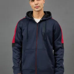 Club York Navy Fleece Regular Fit Colorblock Sweatshirt image 3