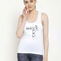 Friskers White Graphic Print Camisole-image-27