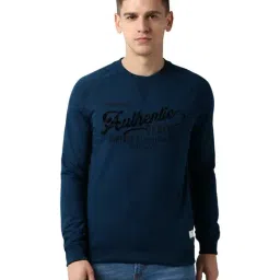 Peter England Navy Slim Fit Printed Sweatshirt-picture-16