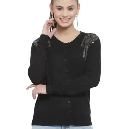 Mafadeny Black Embellished Cardigan-picture-16