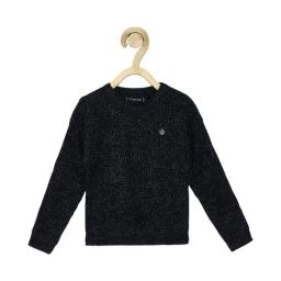 allen solly junior Allen Solly Kids Navy Textured Full Sleeves Sweater-picture-11