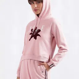 Elle Pink Cotton Printed Sweatshirt image 3