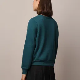 Only Teal Printed Sweatshirt image 3