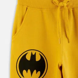 Nap Chief Unisex Yellow Cotton Character Based Batman Track Bottoms & Joggers image 3