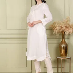 W White Straight Kurta image 3